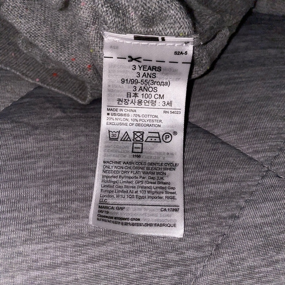 NWT toddler girl baby GAP x Disney Minnie Mouse grey sweater size 3T - Picture 9 of 9
